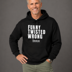 The Edgeheads™ - Funny Twisted Wrong Hoodie in Black and Blue